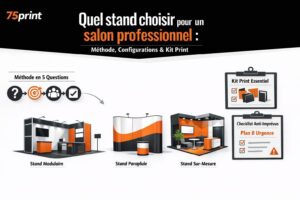 Quel stand choisir pour un salon professionnel : méthode, configurations et kit print