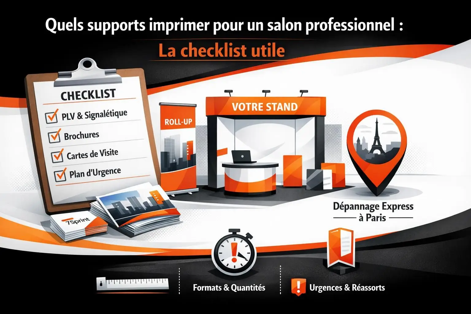 Quels supports imprimer pour un salon professionnel : la checklist utile